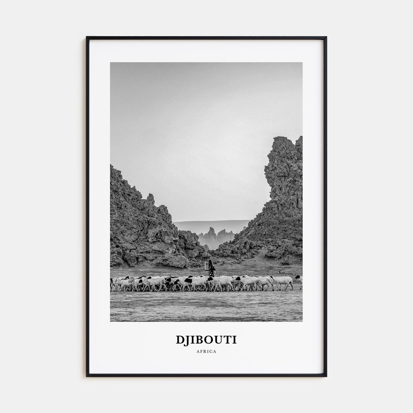 Djibouti Portrait B&W Poster