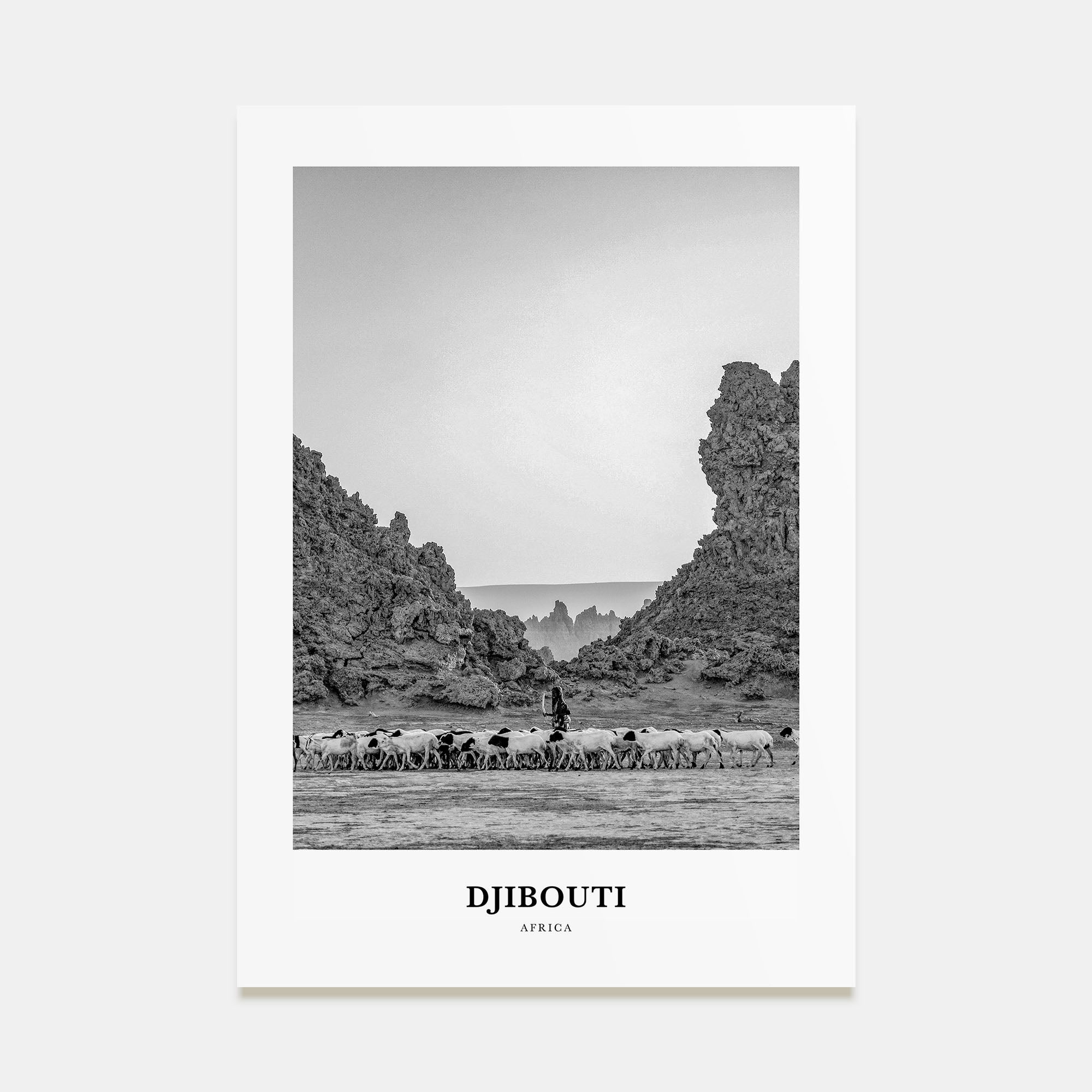 Djibouti Portrait B&W Poster