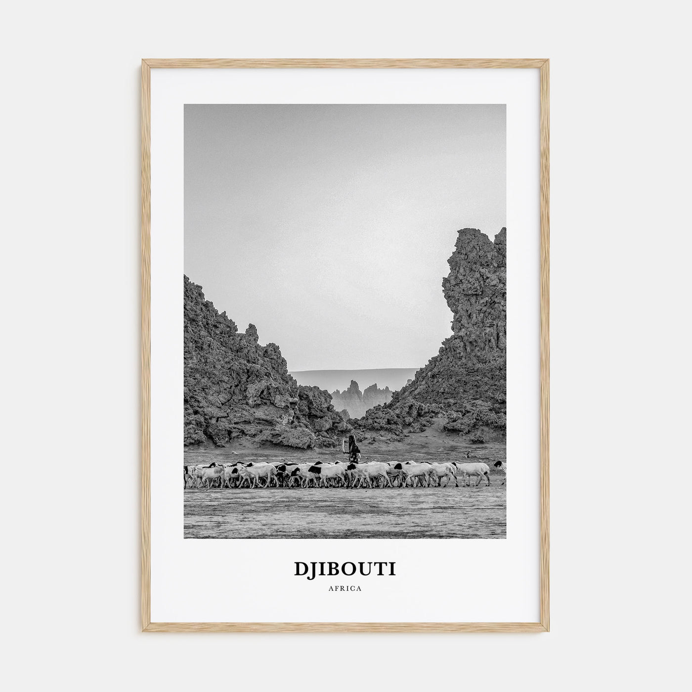 Djibouti Portrait B&W Poster