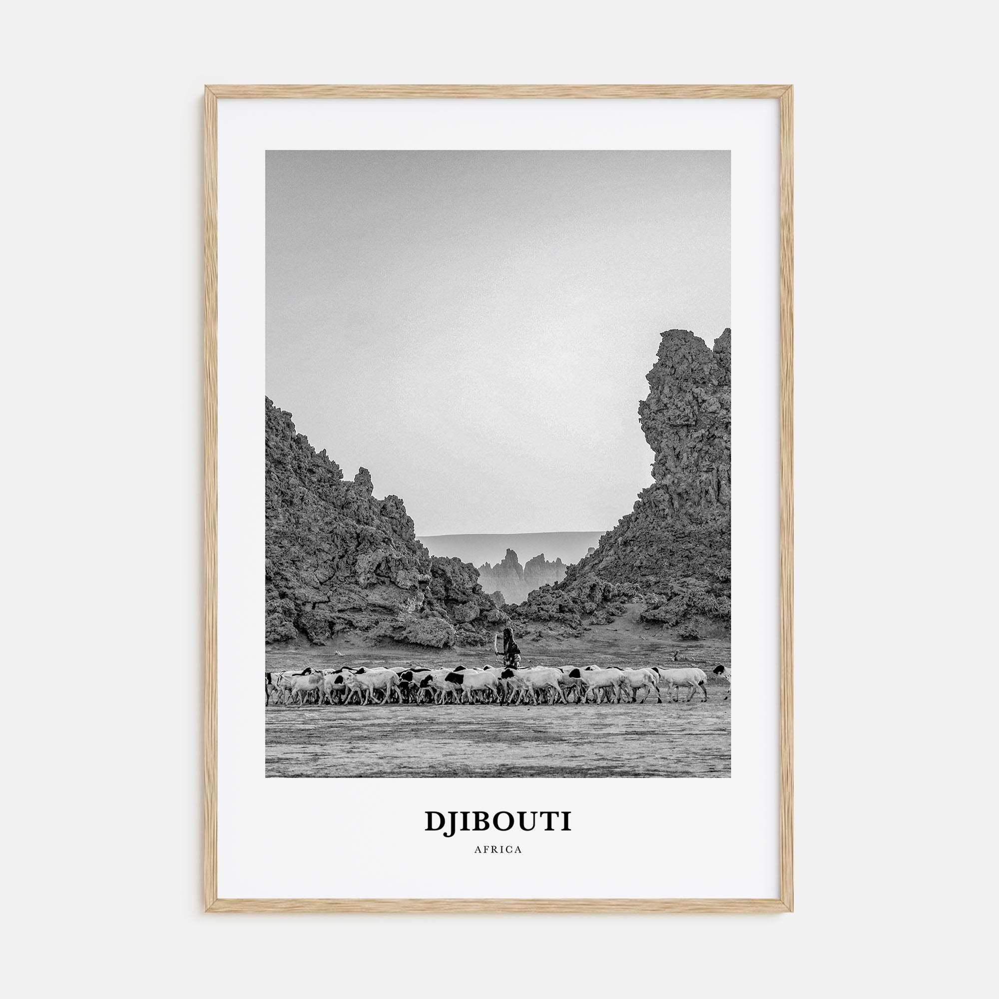 Djibouti Portrait B&W Poster