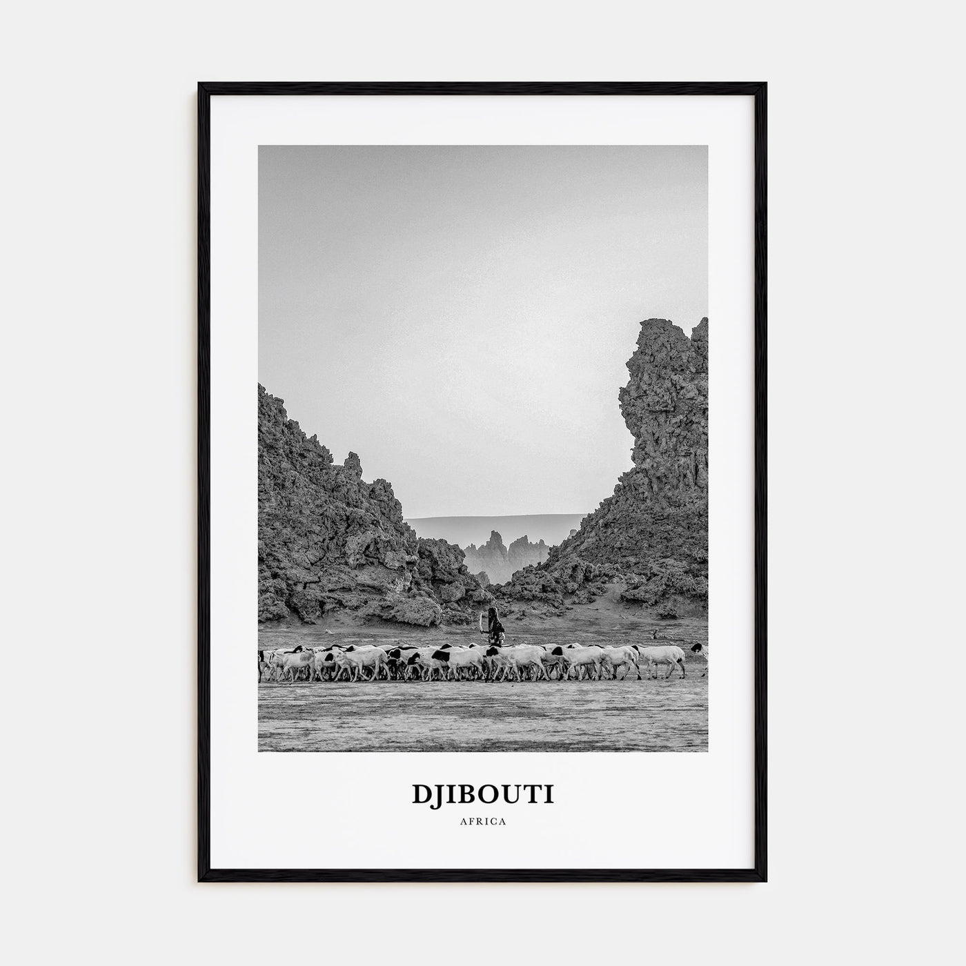 Djibouti Portrait B&W Poster