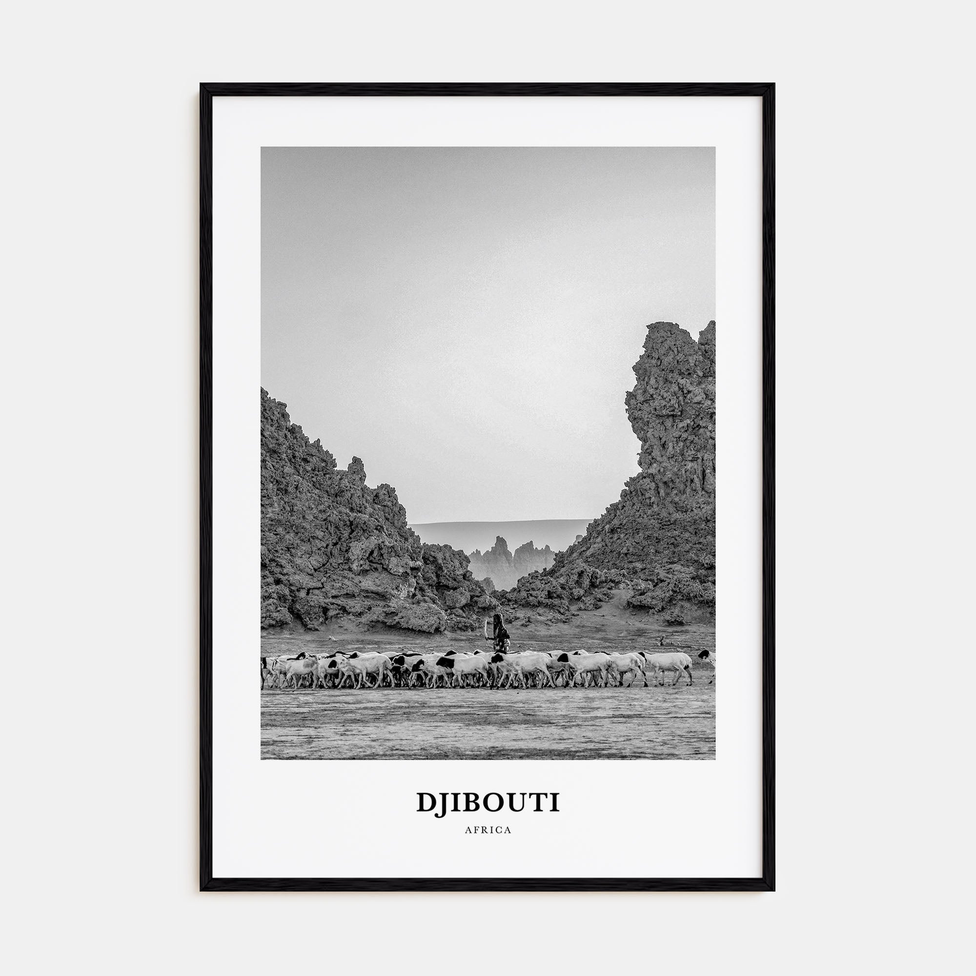 Djibouti Portrait B&W Poster