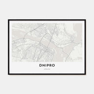 Dnipro Map Landscape Poster