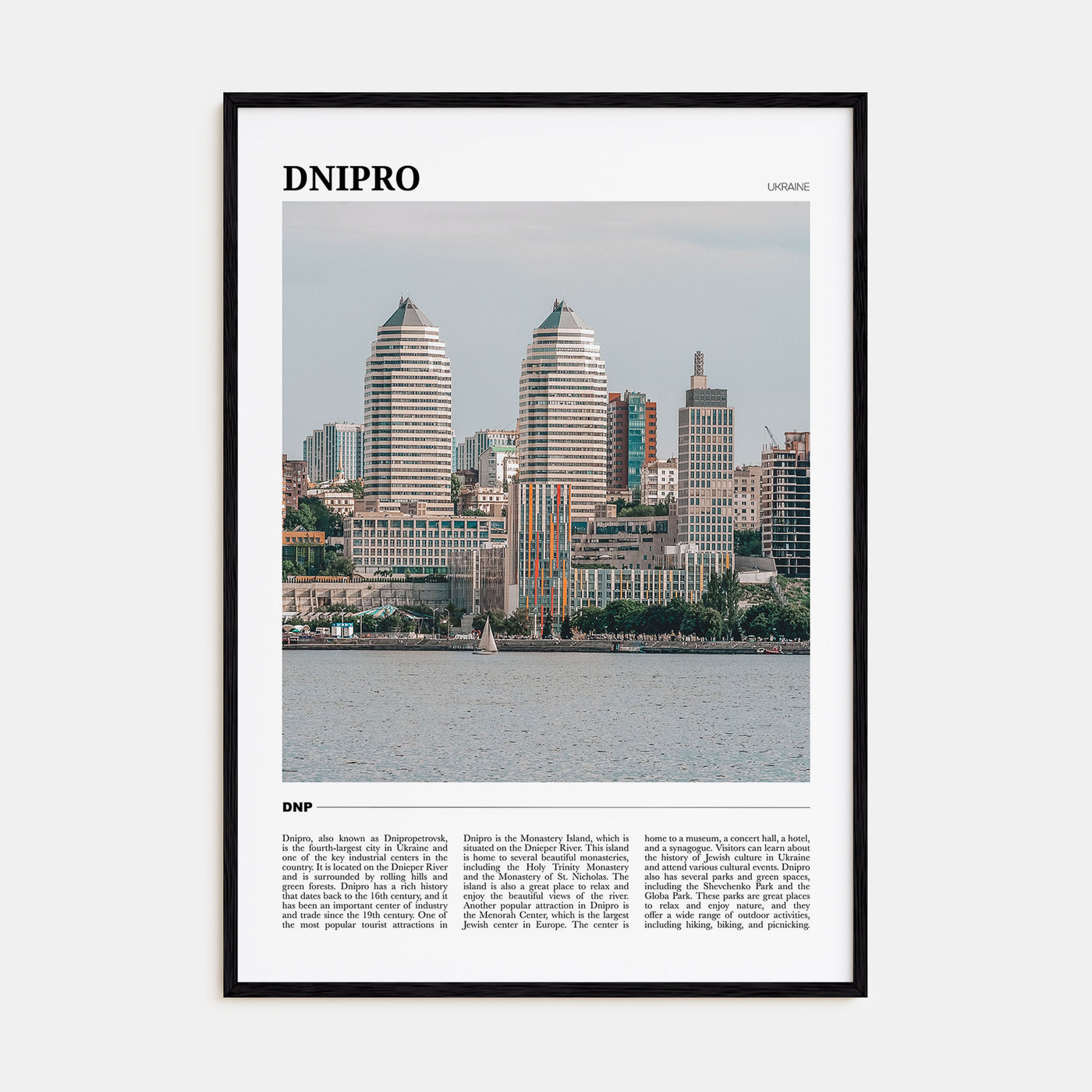 Dnipro Travel Color Poster