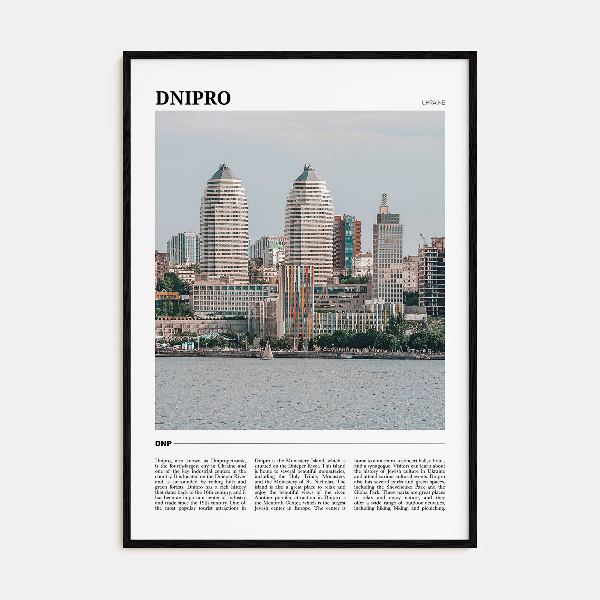 Dnipro Travel Color Poster