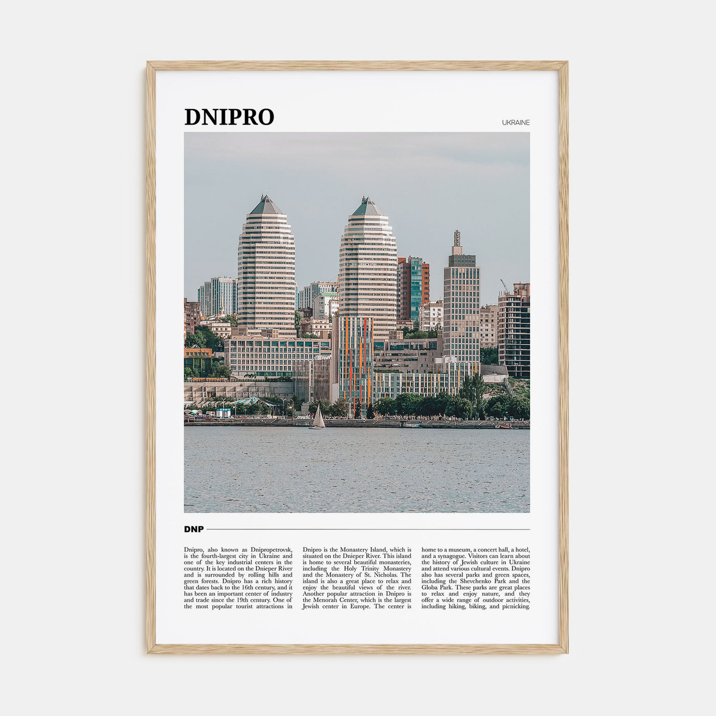 Dnipro Travel Color Poster