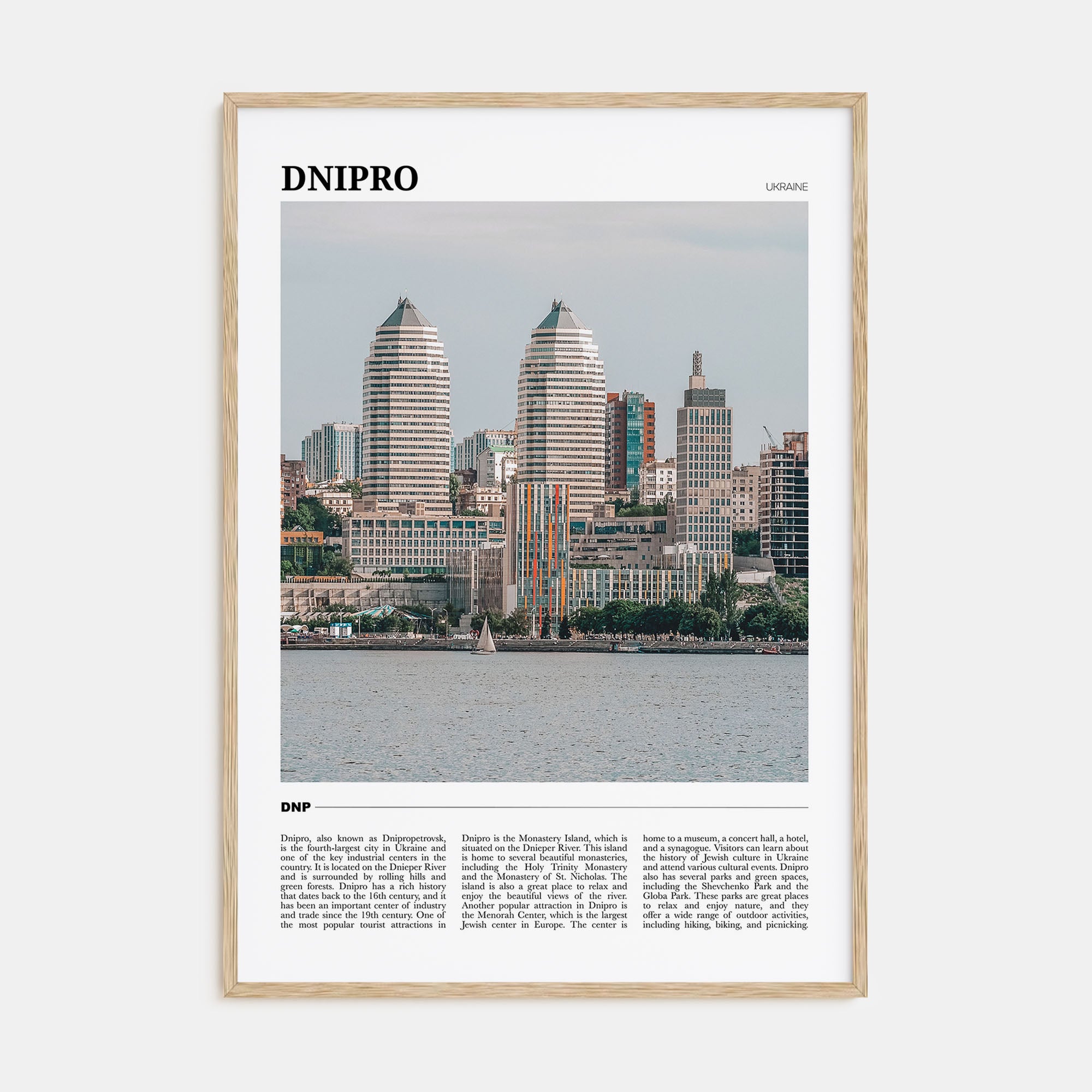 Dnipro Travel Color Poster