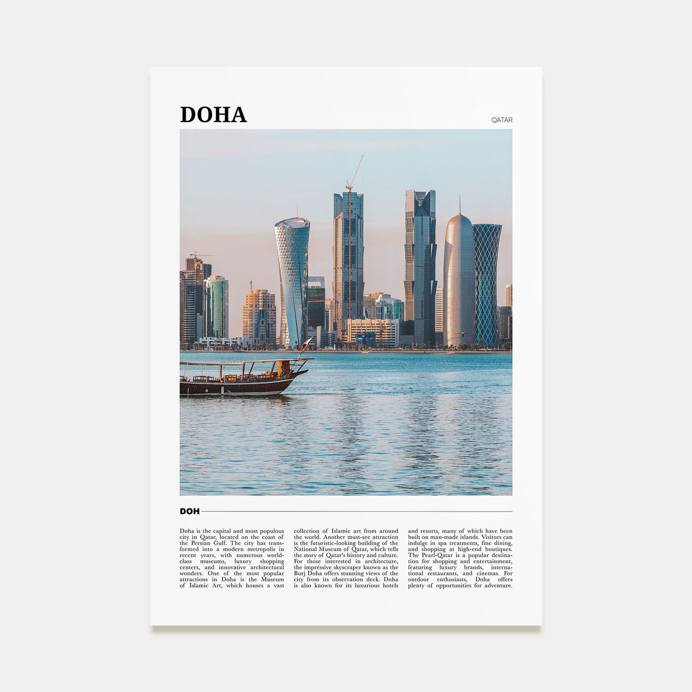 Doha Travel Color Poster