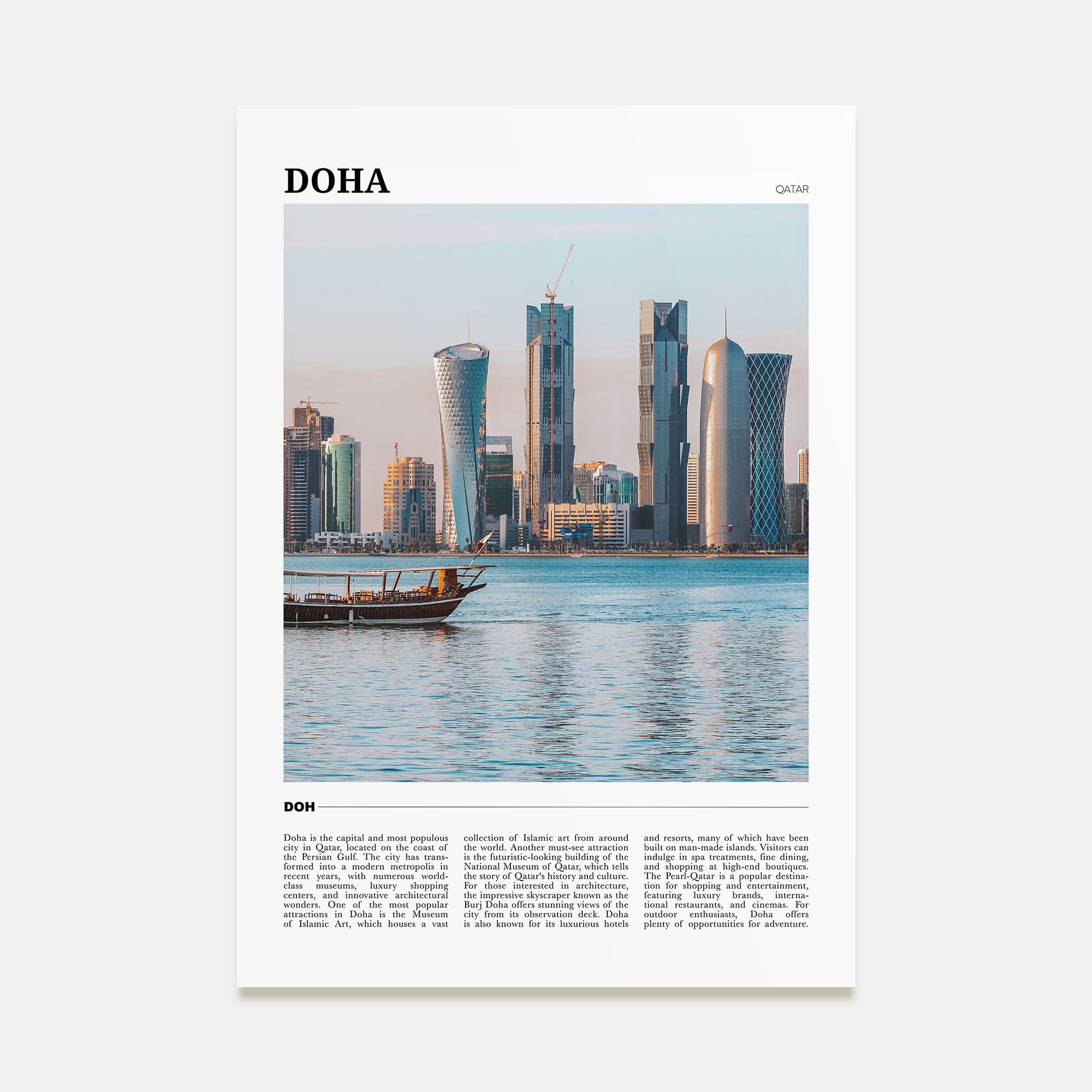 Doha Travel Color Poster