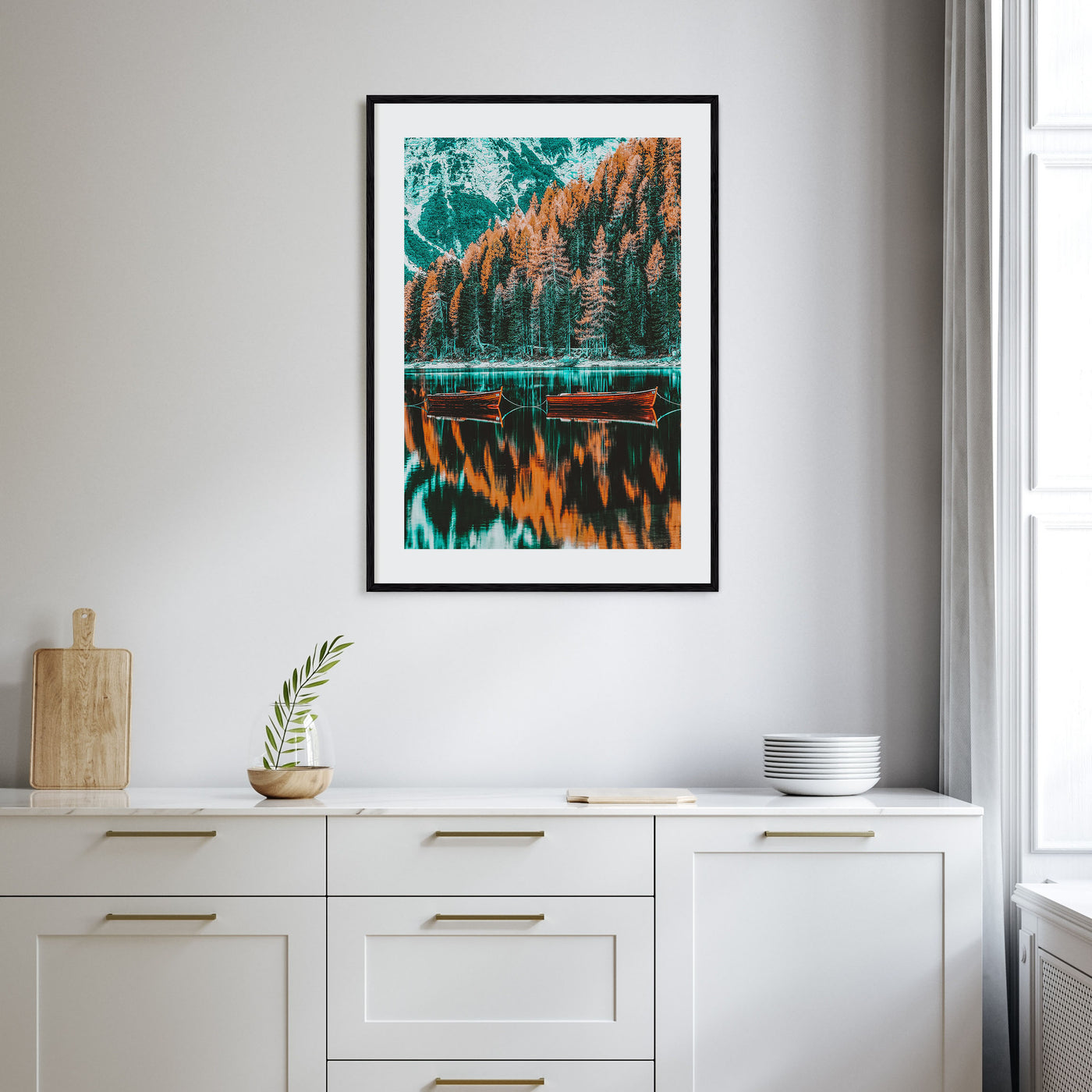 Dolomites Mountains Photo Color Poster