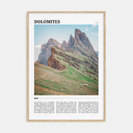 Dolomites Travel Color Poster