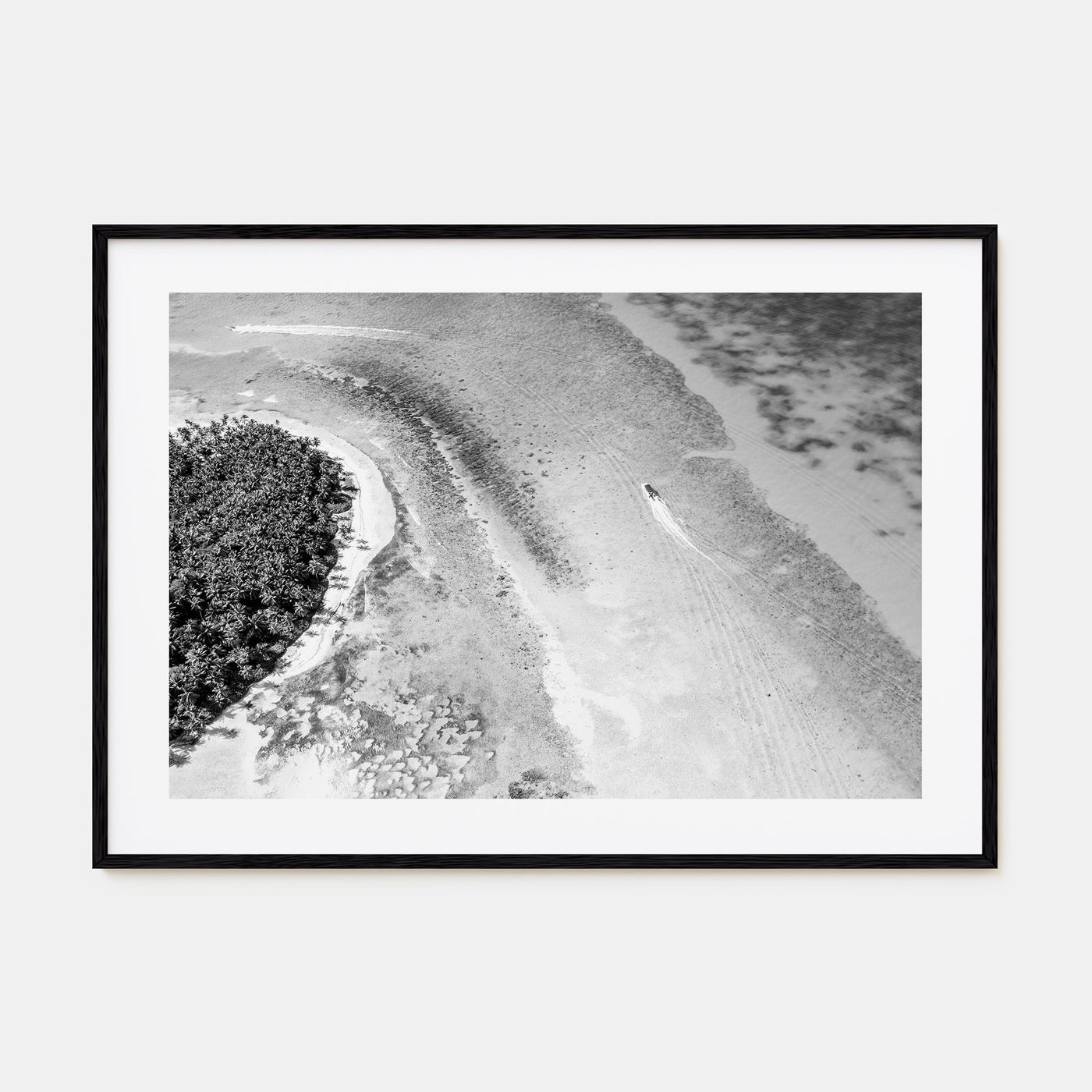 Dominican Republic Landscape B&W Poster