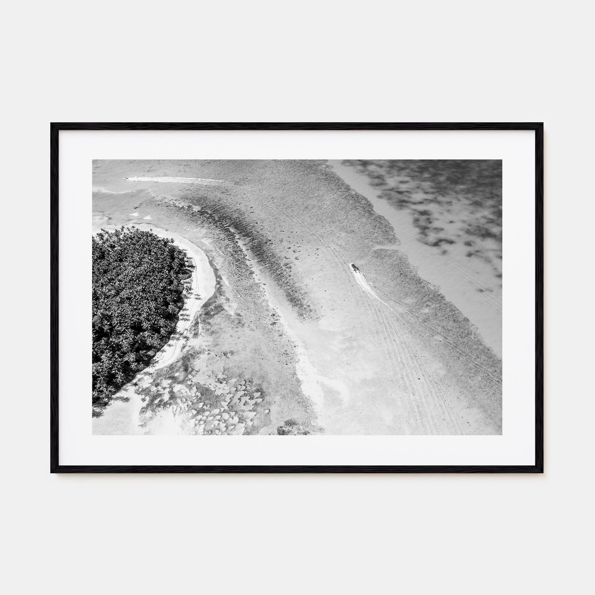 Dominican Republic Landscape B&W Poster