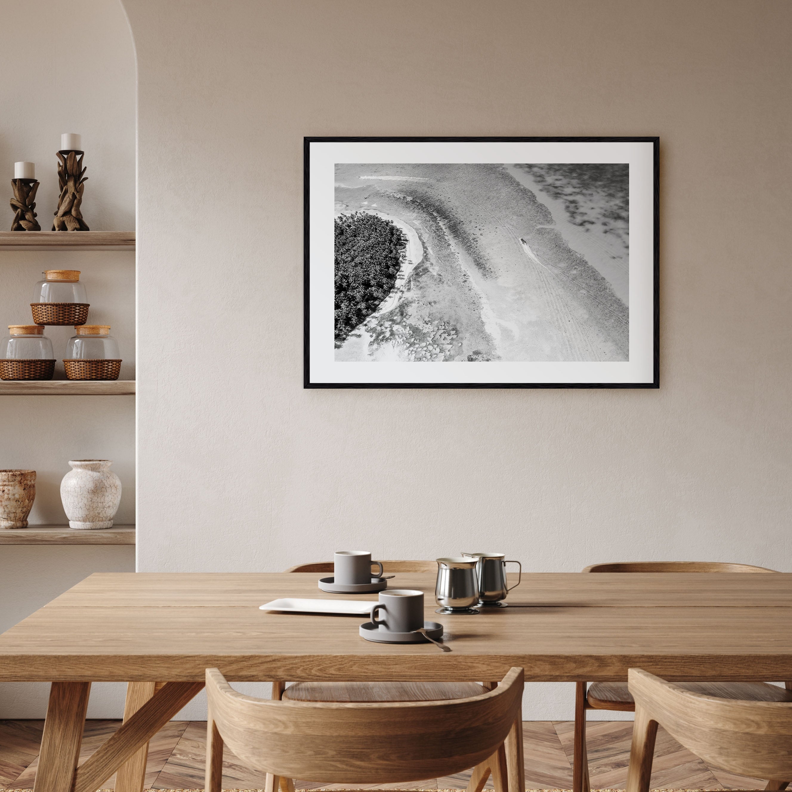 Dominican Republic Landscape B&W Poster