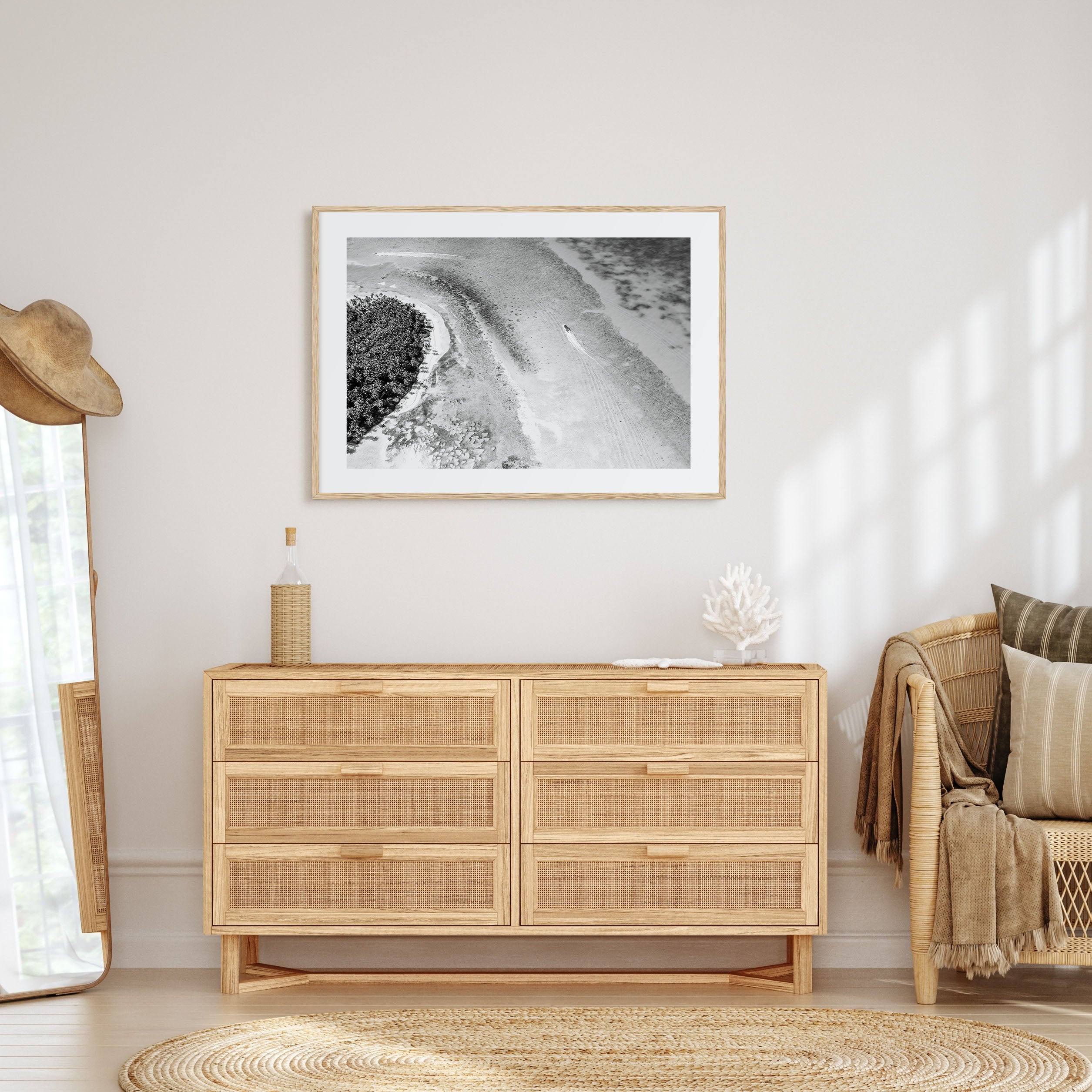 Dominican Republic Landscape B&W Poster