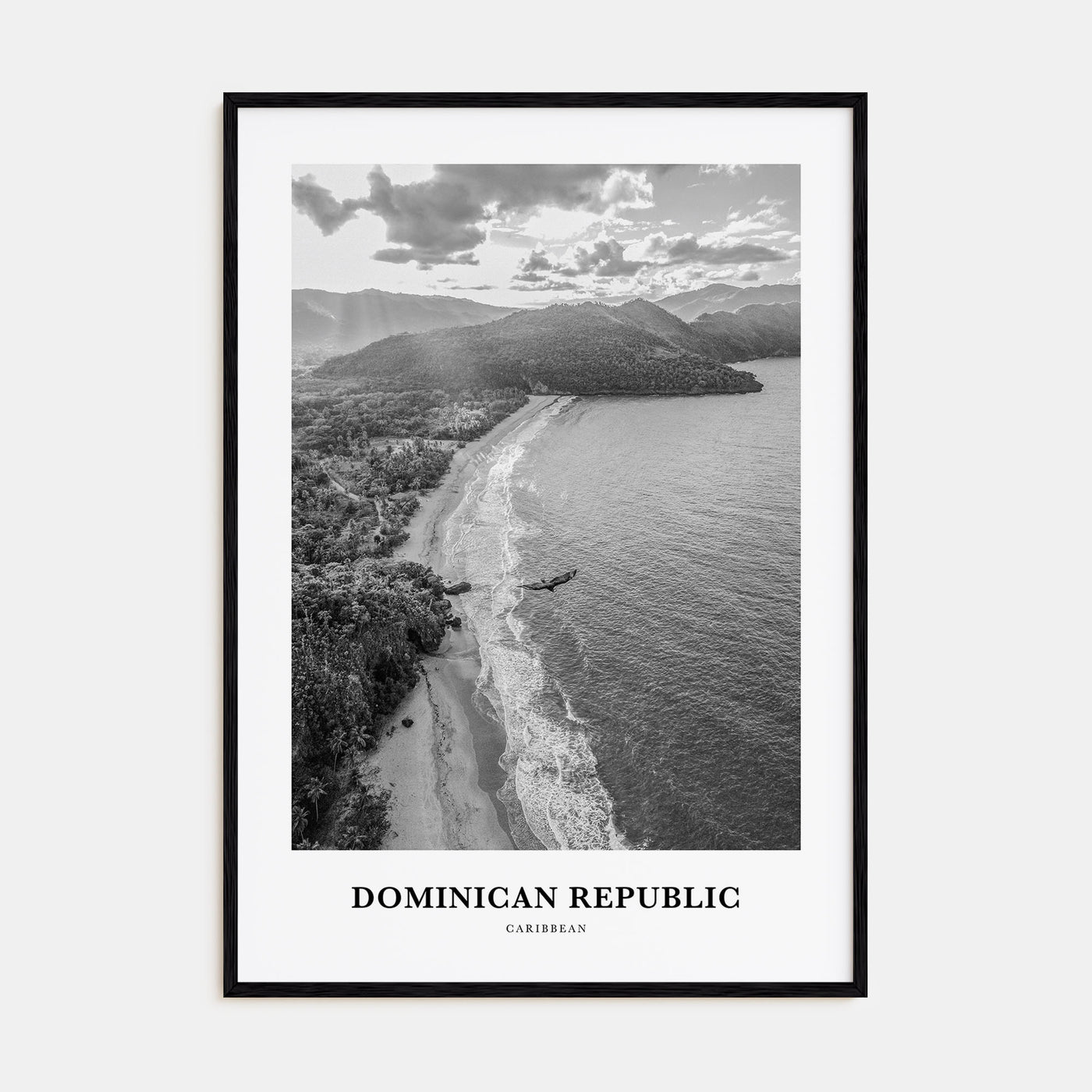 Dominican Republic Portrait B&W No 2 Poster