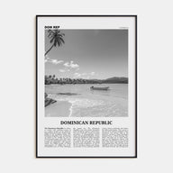 Dominican Republic Travel B&W No 2 Poster