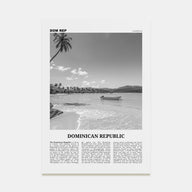 Dominican Republic Travel B&W No 2 Poster