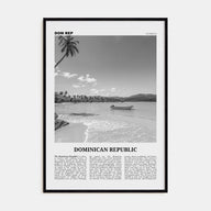 Dominican Republic Travel B&W No 2 Poster