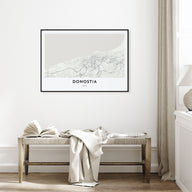 Donostia Map Landscape Poster