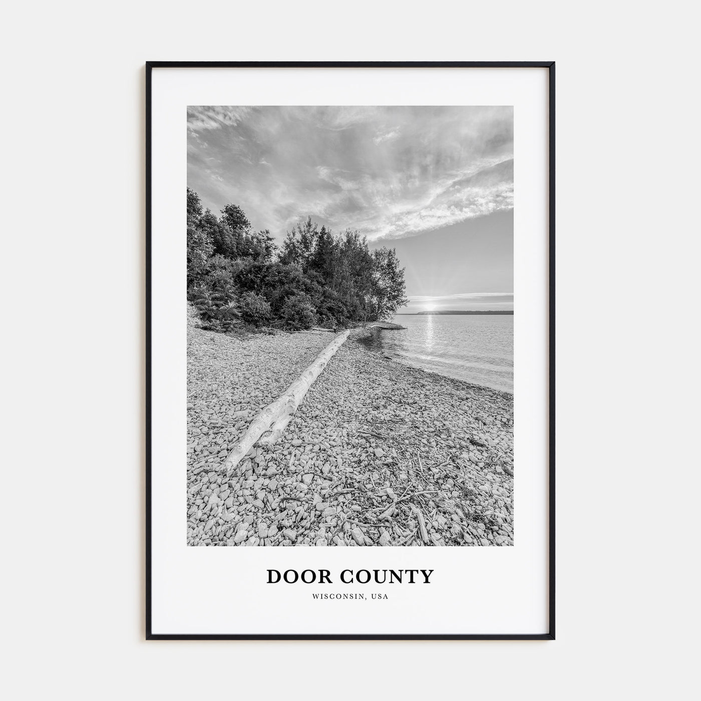 Door County Portrait B&W Poster