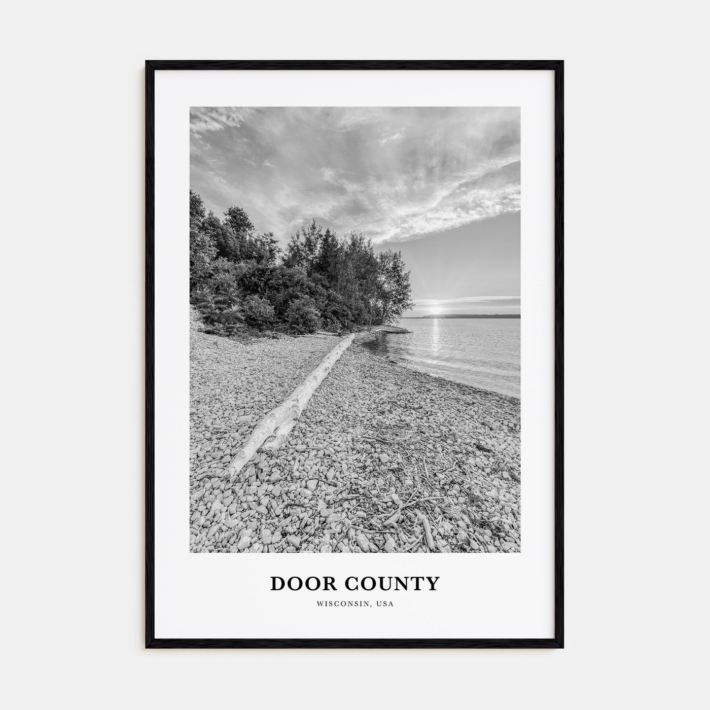 Door County Portrait B&W Poster