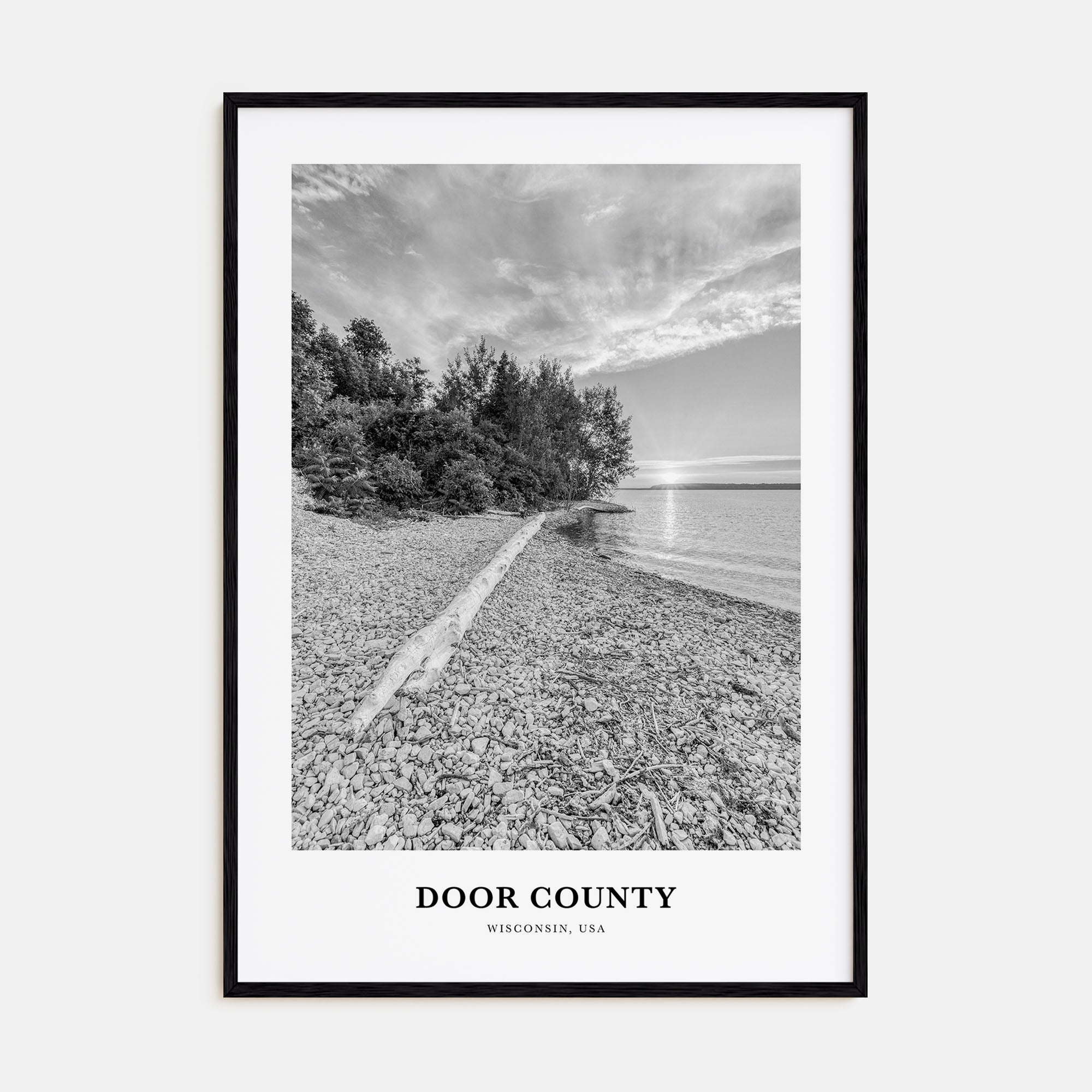 Door County Portrait B&W Poster
