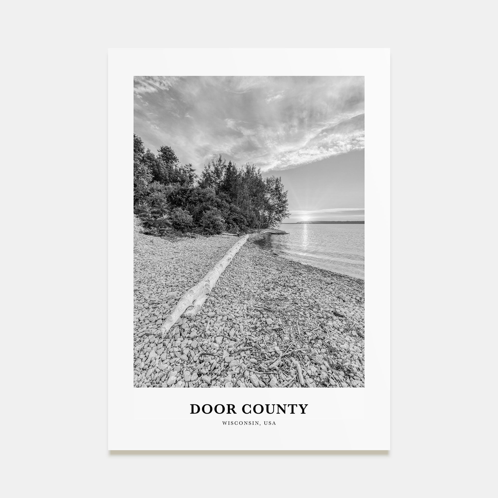 Door County Portrait B&W Poster