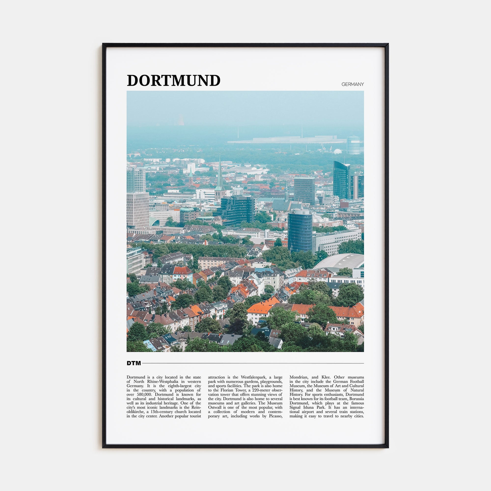 Dortmund Travel Color Poster
