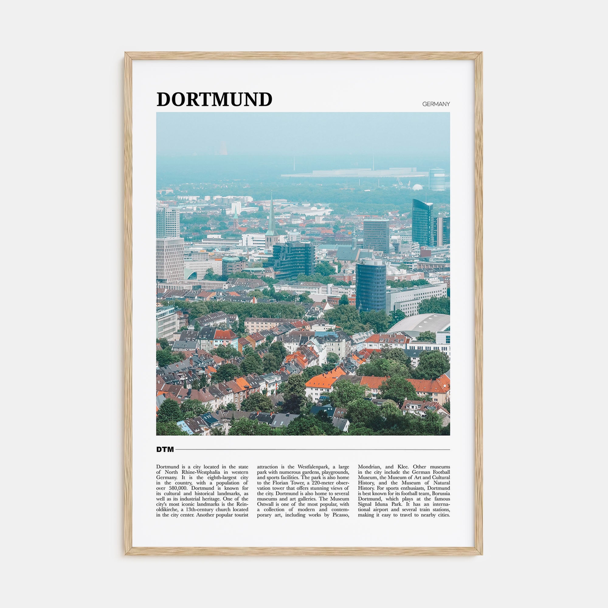 Dortmund Travel Color Poster
