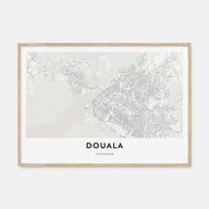 Douala Map Landscape Poster
