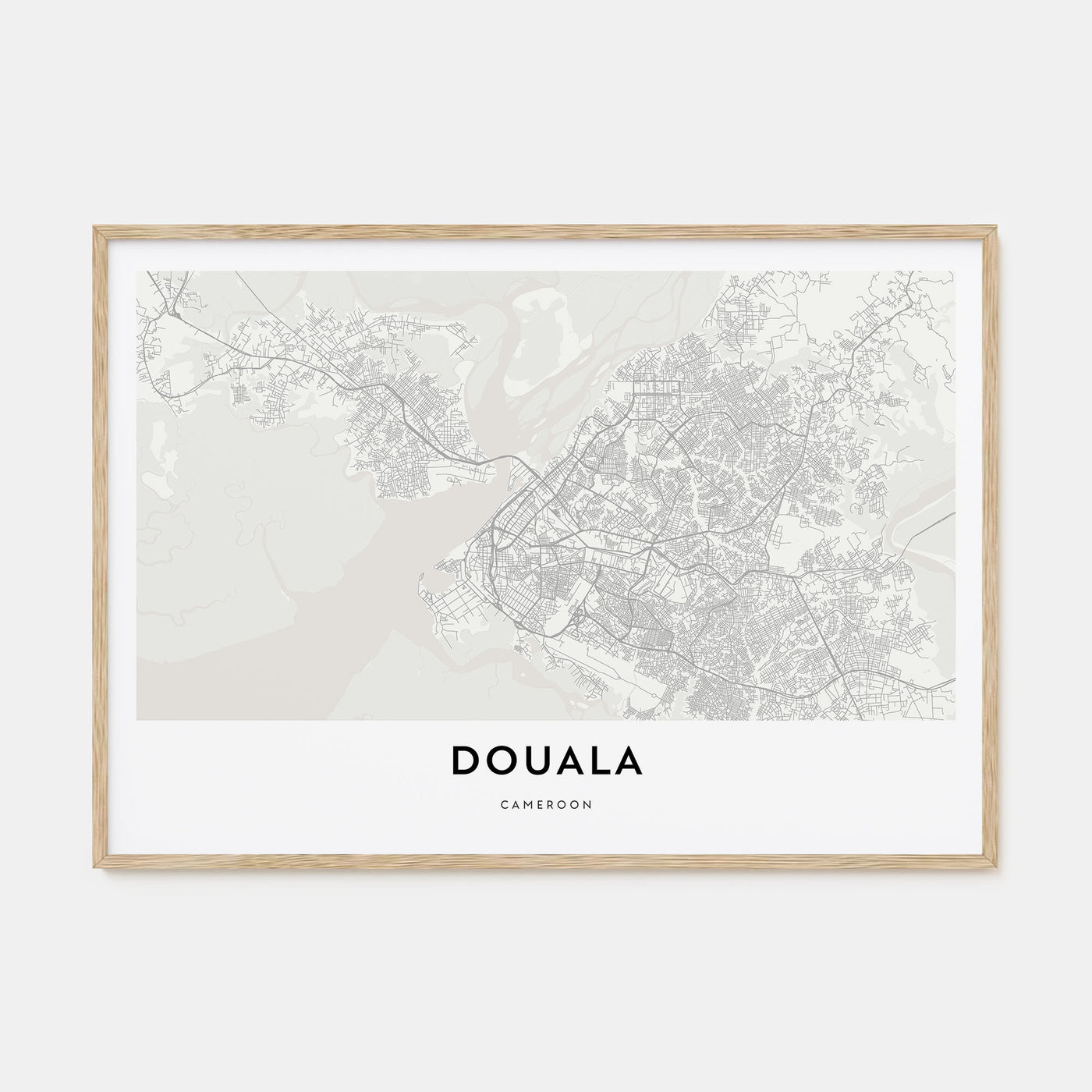 Douala Map Landscape Poster