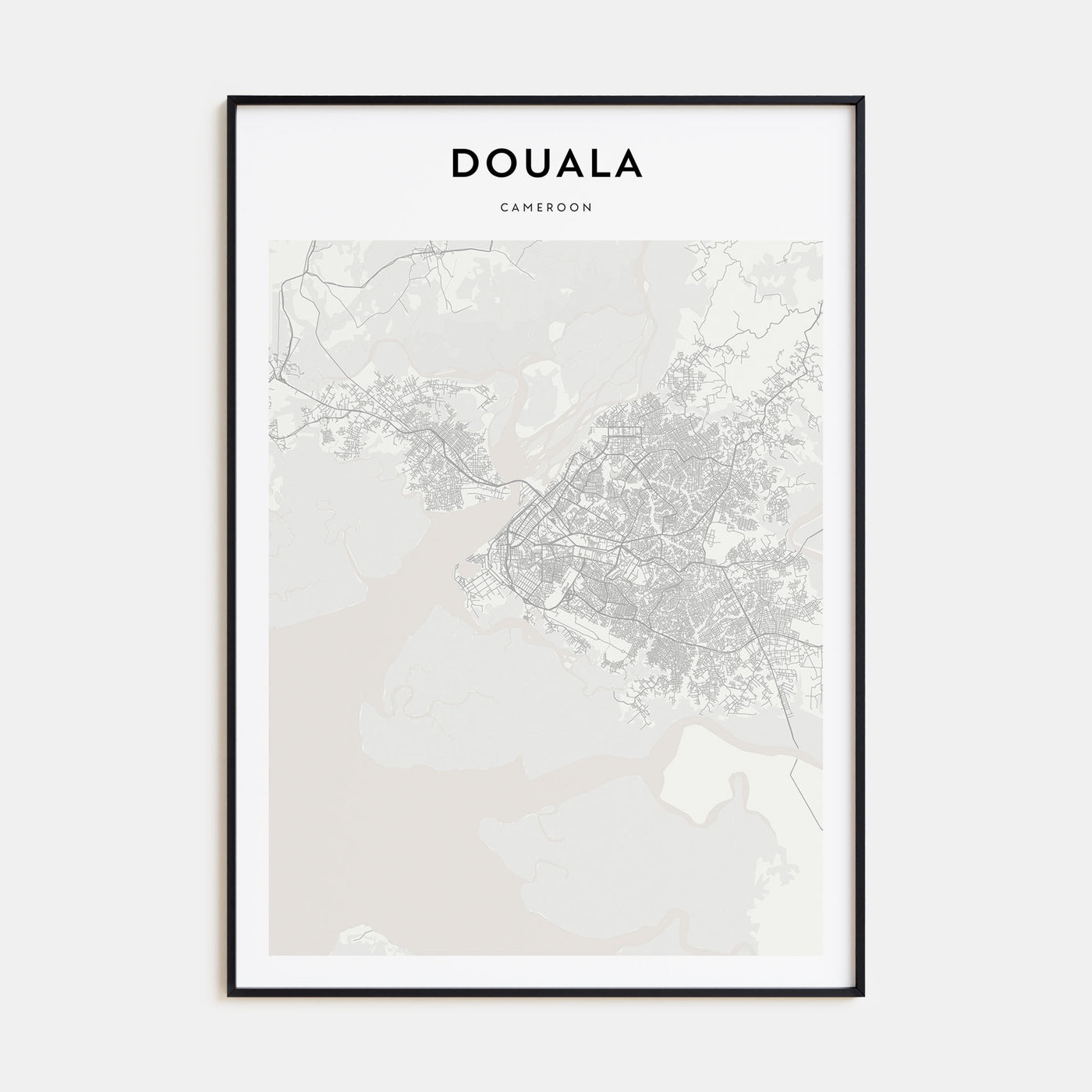 Douala Map Portrait Poster