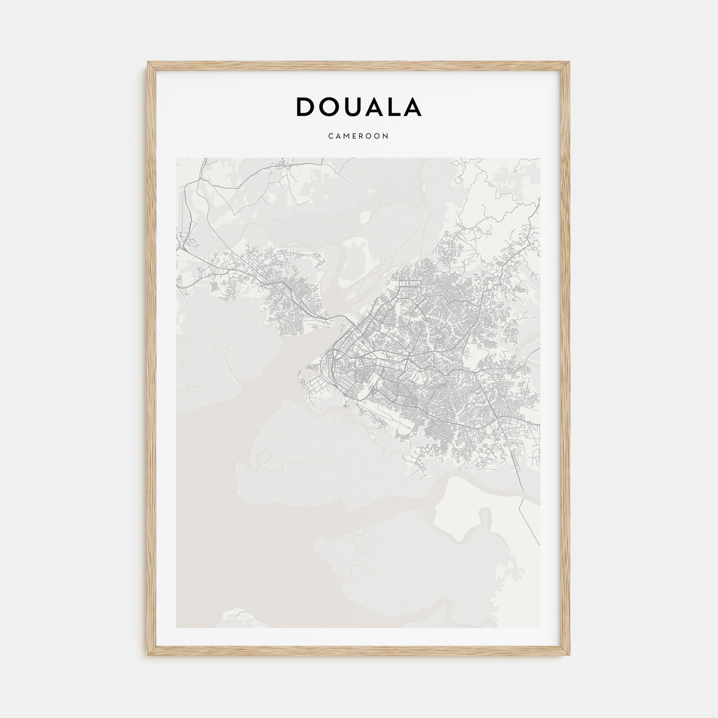 Douala Map Portrait Poster