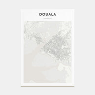 Douala Map Portrait Poster