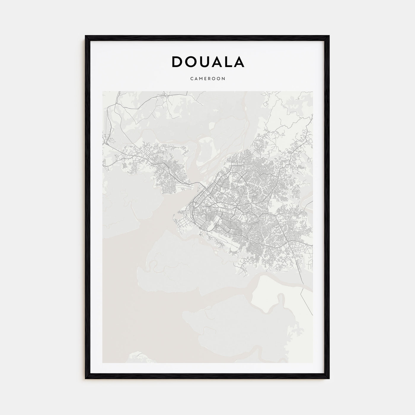 Douala Map Portrait Poster