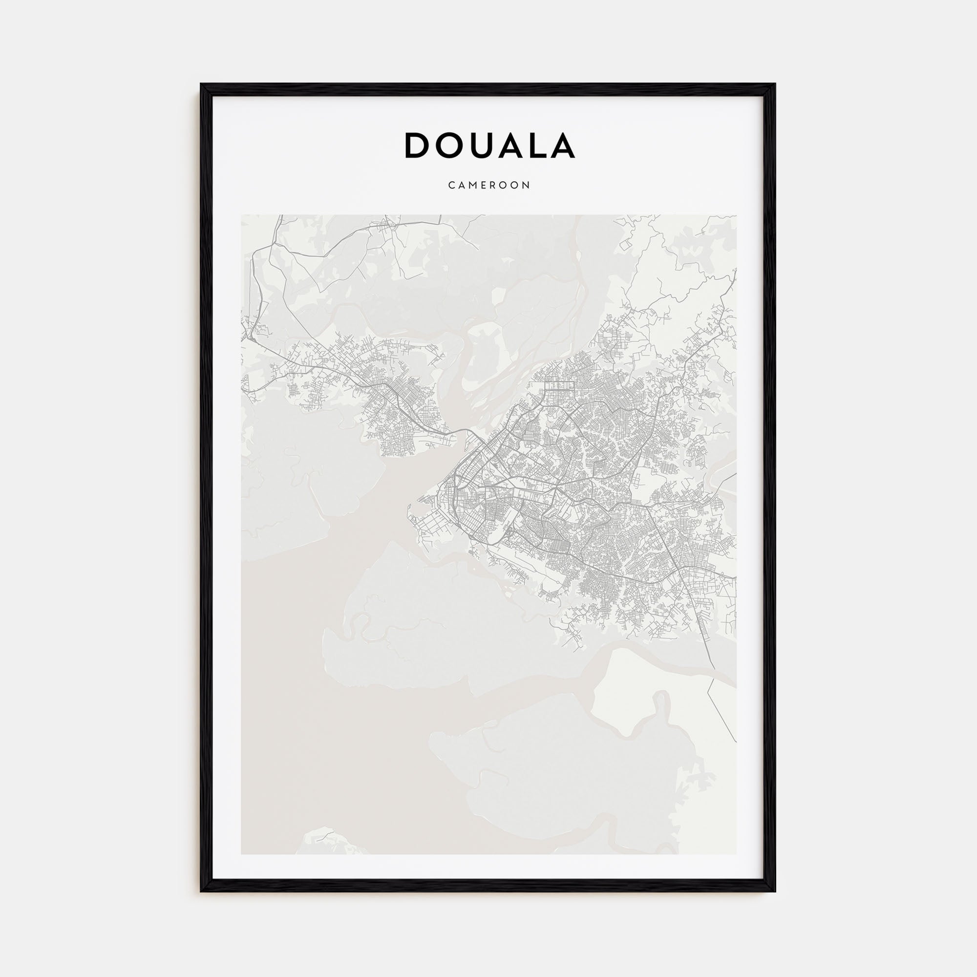 Douala Map Portrait Poster