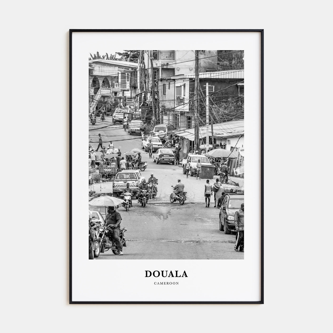 Douala Portrait B&W Poster