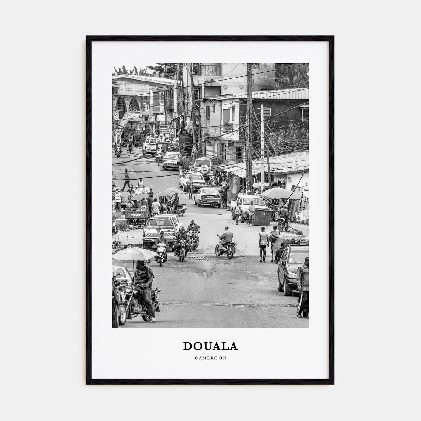 Douala Portrait B&W Poster