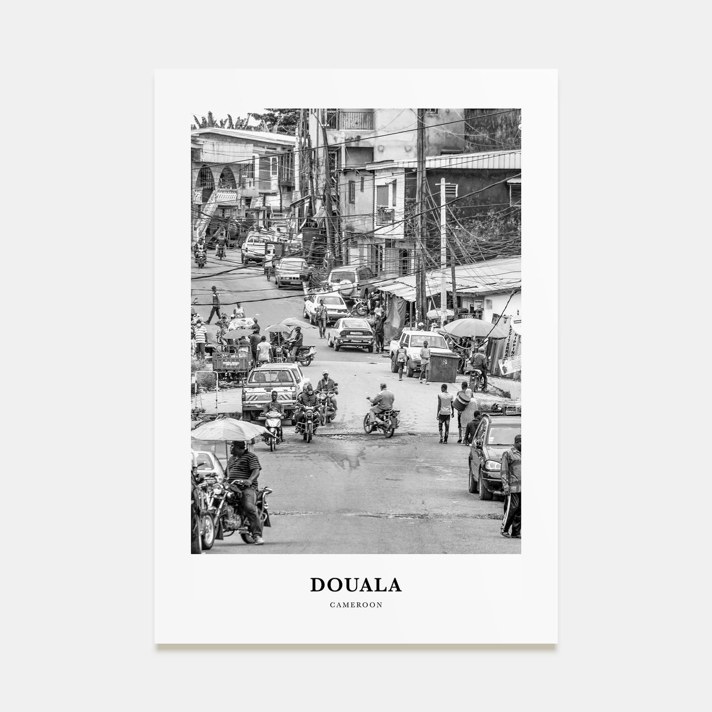 Douala Portrait B&W Poster