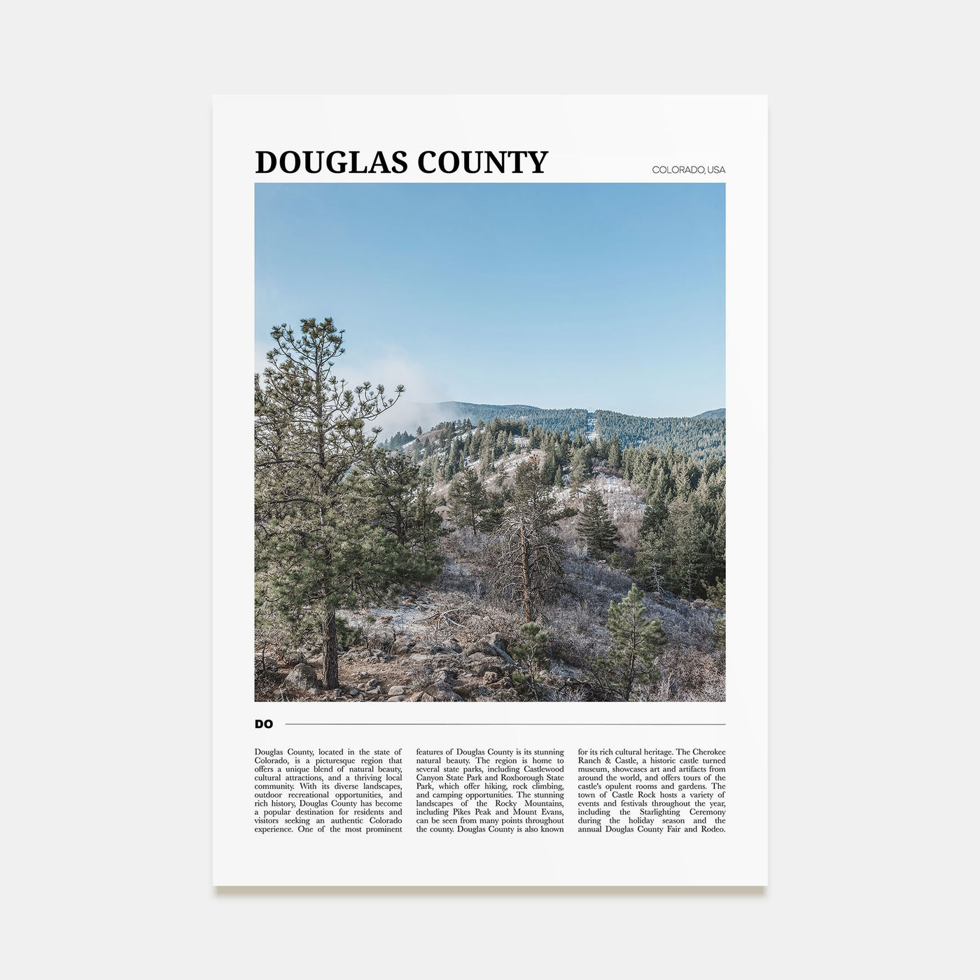 Douglas County Travel Color Poster