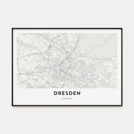 Dresden Map Landscape Poster