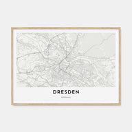 Dresden Map Landscape Poster