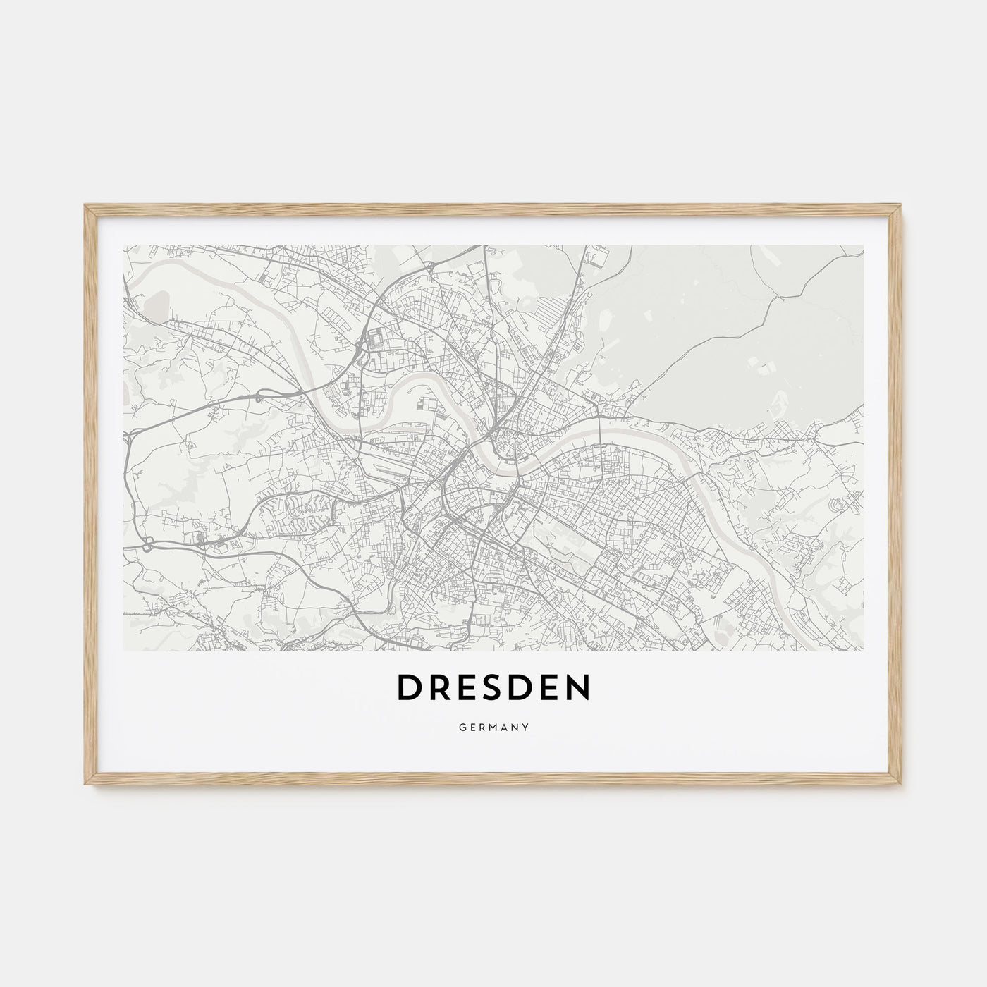 Dresden Map Landscape Poster