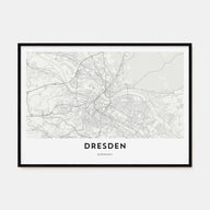 Dresden Map Landscape Poster
