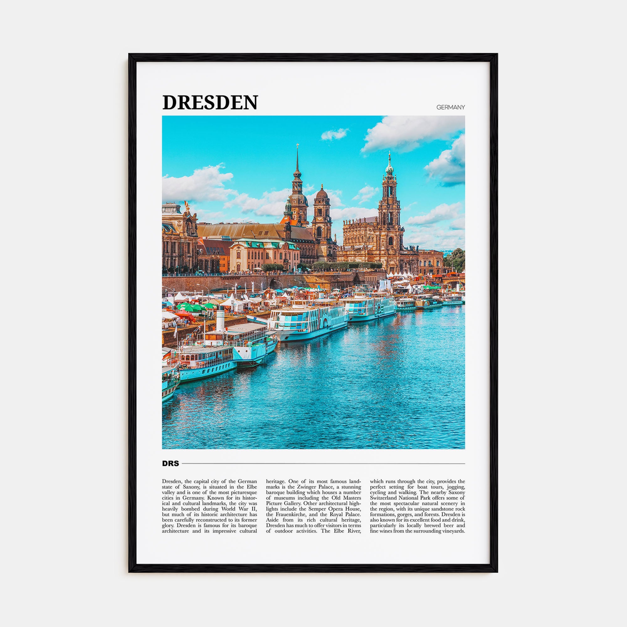 Dresden Travel Color Poster