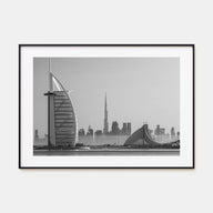 Dubai Landscape B&W Poster