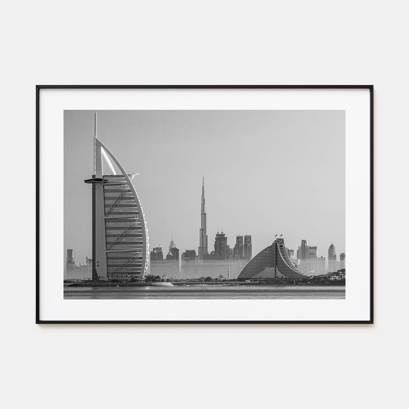 Dubai Landscape B&W Poster