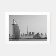 Dubai Landscape B&W Poster