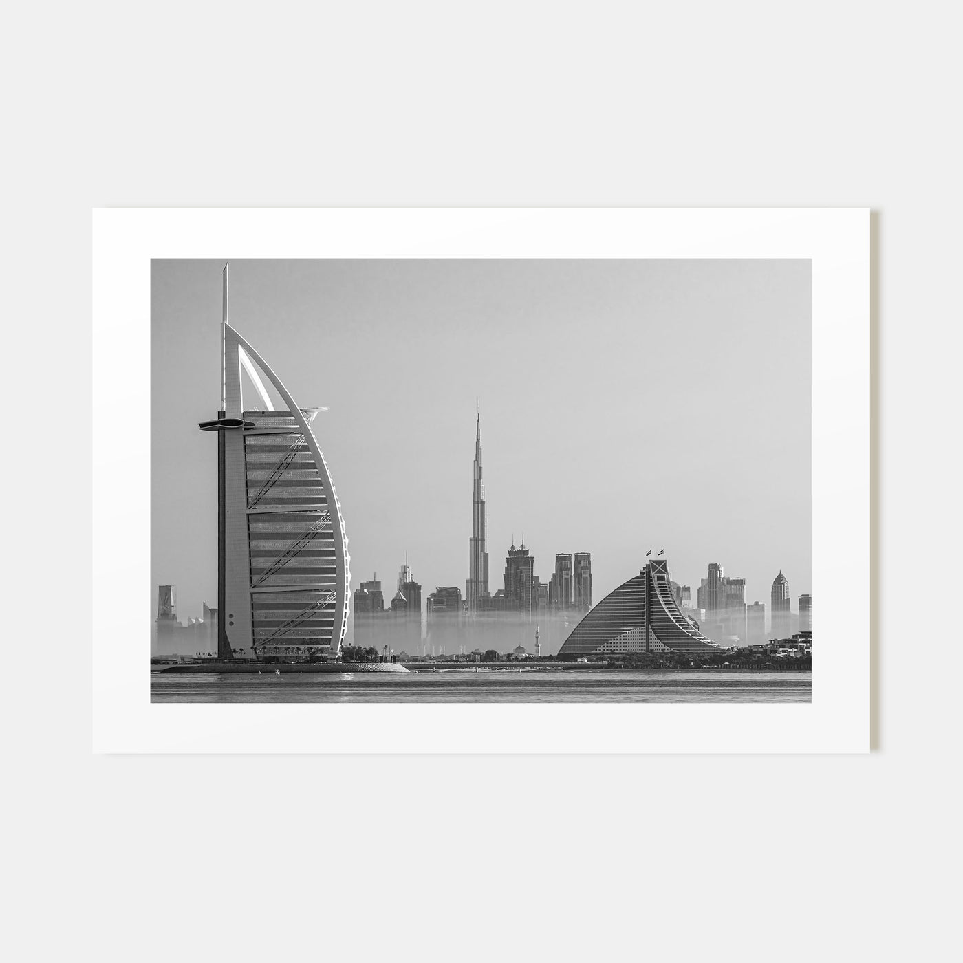 Dubai Landscape B&W Poster